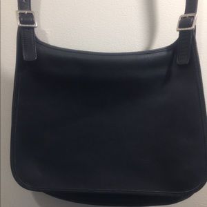 Vintage coach 9134 saddle cross body bag black